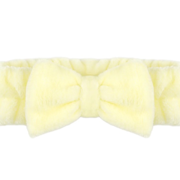 Huda Beauty WISHFUL Yo Glow Bow Spa Headband in Yellow - Picture 4 of 7